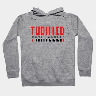 Thriller movie addict red and black typography design Hoodie